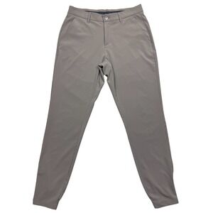 Primo Golf Jogger Pants Men's 30 Khaki Performance Stretch Tapered Ankle Zip